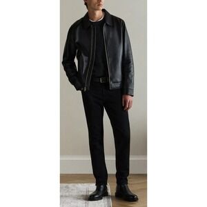 NWT Quince Warren‎ Stretch Slim Jeans Black Organic Cotton 31x32